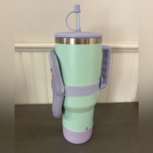 Mint and Lavender Kids Tumbler with Handle